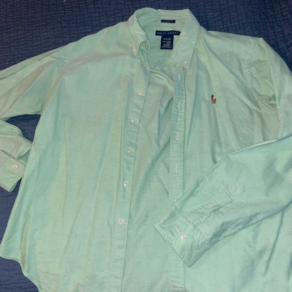 Ralph Lauren Women's Mint Button-Down Shirt